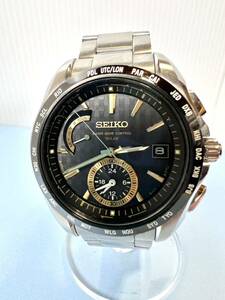 SEIKO セイコー 腕時計 ブライツ ワールドタイム 電波ソーラー クロノグラフ 8B54-0AT0