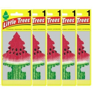 Little Trees リトルツリー 釣り下げ式芳香剤 ウォーターメロン USDM 5枚セット