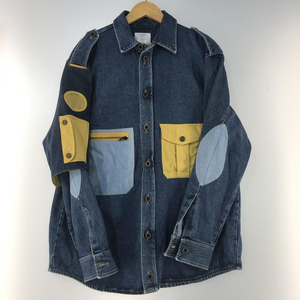 【中古】GR UNIFORMA×DIESEL デニムジャケット L B301-Nr.1 ブルー×イエロー Gosha Rubchinskiy ディーゼル[240019417860]