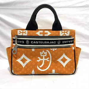 【中古】CASTELBAJAC ハンドバッグ オレンジ　カステルバジャック　モノグラム柄[240019436054]