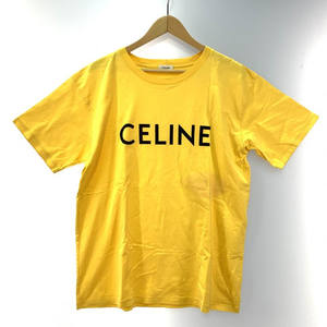 【中古】CELINE ルーズロゴTシャツ サイズS　モンクレール　イエロー　2X681671Q[240019438230]