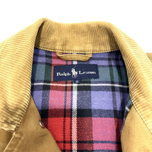 【中古】RALPH LAUREN ハンティングジャケット 9　ラルフローレン　ダック地　裏地チェック柄　カバーオール　ブラウン[240019439226]_画像5