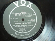 SE87 米VOX盤LP モーツァルト/ヴァイオリン協奏曲4、6番 バルヒェット/ラインハルト_画像3
