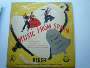 SF25 英DECCA盤LP スペインの音楽 ファリャ、グラナドス、トゥリナ、アルベニス ホルダ/パリ音楽院O