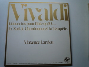 SF46 仏CASSIOPEE盤LP ヴィヴァルディ/フルート協奏曲OP.10 ラリュー/Orchestre du Festival Grand Rue