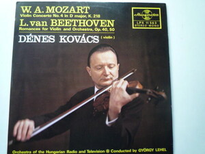 SF64 ハンガリーHUNGAROTON盤LP モーツァルト/ヴァイオリン協奏曲第4番他 コヴァーチ/レヘル