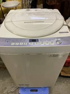 【家電】 全自動 洗濯機 7kg シャープ SHARP ES-T710 風呂水ポンプ 風乾燥 シワ抑え 槽クリーン簡易乾燥 全自動洗濯機 