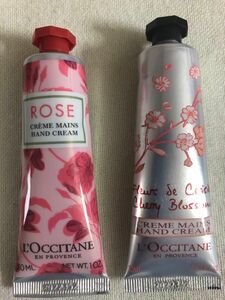 L'OCCITANE　 ロクシタンハンドクリーム　ローズ　　チェリーブロッサム　30ml