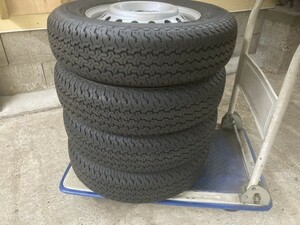 [TH24A18A] 夏タイヤ　オンロード オフロード　軽トラ用　 ヨコハマスーパーバン 355　ホイール付　145R12 6PR 4本セット