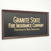 GRANITE STATE 火災保険会社 ヴィンテージ パブミラー / アメリカ 販促品 額装 アドバタイジング 広告 #510-20-154-104_画像5