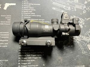 Trijicon トリジコン ACOG TA31タイプ集光型スコープ＆オープンドットサイト　レプリカ