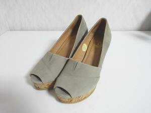 YOSUKEyo-ske pumps Wedge sole leather n back 24cm hj1160