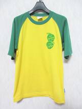 Columbia コロンビア Tシャツ 半袖 ラグランスリーブ アップル リンゴ OMNI-WICK レディース S 黄 緑　yg5248_画像1