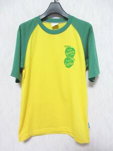 Columbia コロンビア Tシャツ 半袖 ラグランスリーブ アップル リンゴ OMNI-WICK レディース S 黄 緑　yg5248