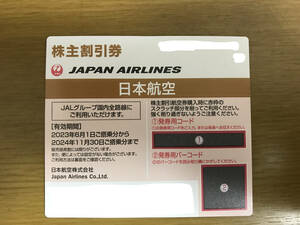 JAL 株主優待券（有効期間　2023年6月1日～2024年11月30日）