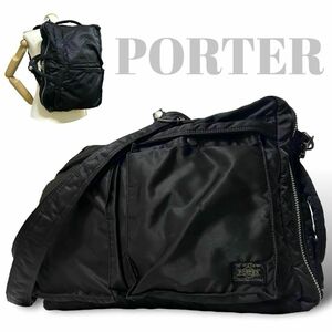 美品　ポーター PORTER タンカー 3way リュック ブリーフ ナイロン 黒　ビジネスバッグ リュック ショルダーバッグ トートバッグ 斜め掛け 