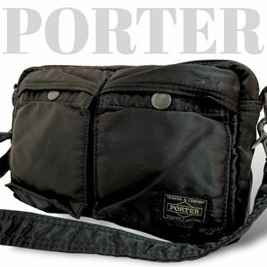 美品　ポーター　PORTER シタンカー　ショルダーバッグ　斜め掛け　ナイロン　黒　ブラック 