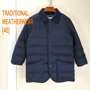 美品◆トラディショナルウェザーウェア ウェーヴァリー ウールダウンジャケット TRADITIONAL WEATHERWEAR WAVERLY DOWN(40)濃紺/ネイビー