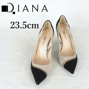 MK3945*DIANA*ダイアナ*レディースパンプス*23.5cm*黒・グレー