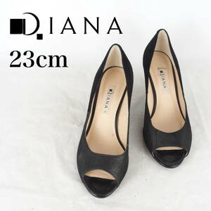 MK4127*DIANA*ダイアナ*レディースオープントゥパンプス*23cm*黒