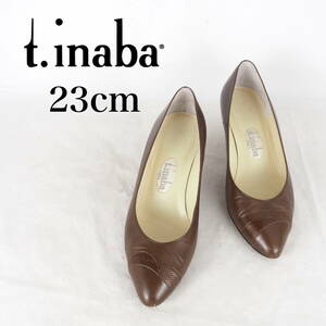 MK4155*t.inaba* tea Inaba * lady's pumps *23cm* tea 