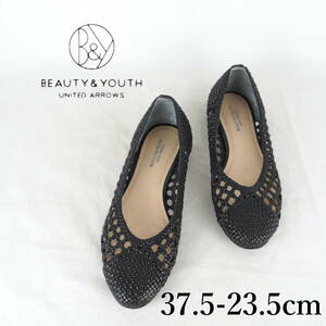 MK4164*Beauty＆YOUTH*ビューティーアンドユース*レディースバレエシューズ*27.5-23.5cm*黒*