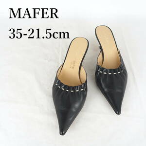 MK4177*MAFER*マフェル*レディースミュール*35-21.5cm*黒*