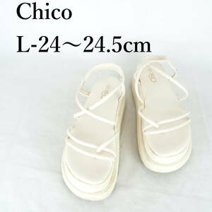 MK4272*Chico*チコ*レディース厚底サンダル*L-24〜24.5cm*アイボリー