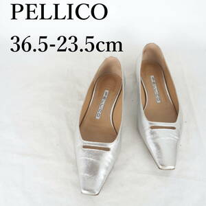 MK4288*PELLICO*ペリーコ*レディースバレエシューズ*36.5-23.5cm*シルバー