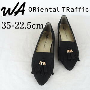 MK4356*WA ORiental TRaffic*ダブルエー オリエンタルトラフィック*レディースフラットシューズ*35-22.5cm*黒