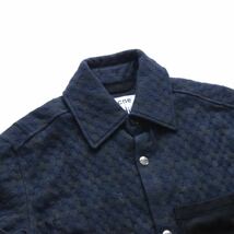 Rare Acne studios elbow patch over shirt Jacket archives relax fit wool NAVY size52 シャツジャケット 長袖シャツ 19aw_画像2