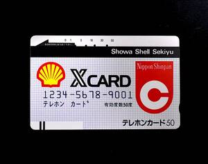 テレホンカード【使用済】Nippon Shinpan：XCARD Showa Shell Sekiyuカード