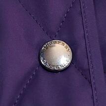 極美品 L バーバリーロンドン ブルゾン キルティング 中綿 ノバチェック ノヴァチェック 大きいサイズ 紫 BURBERRY パープル 40_画像8