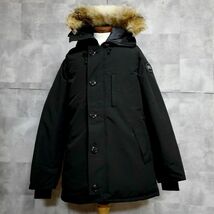 未使用タグ付 L カナダグースブラックレーベル シャトーパーカー ダウンコート コヨーテファー ディスク 黒 CANADA GOOSE CHATEAU PARKA_画像2