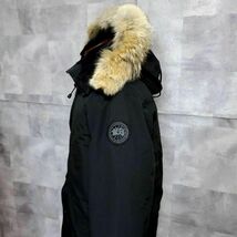 未使用タグ付 L カナダグースブラックレーベル シャトーパーカー ダウンコート コヨーテファー ディスク 黒 CANADA GOOSE CHATEAU PARKA_画像4