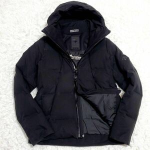 美品 M デサントオルテライン 水沢 ダウン ジャケット 黒 フード DESCENTE ALLTERRAIN MIZUSAWA DOWN JACKET ブラック DIA3571U フーディー