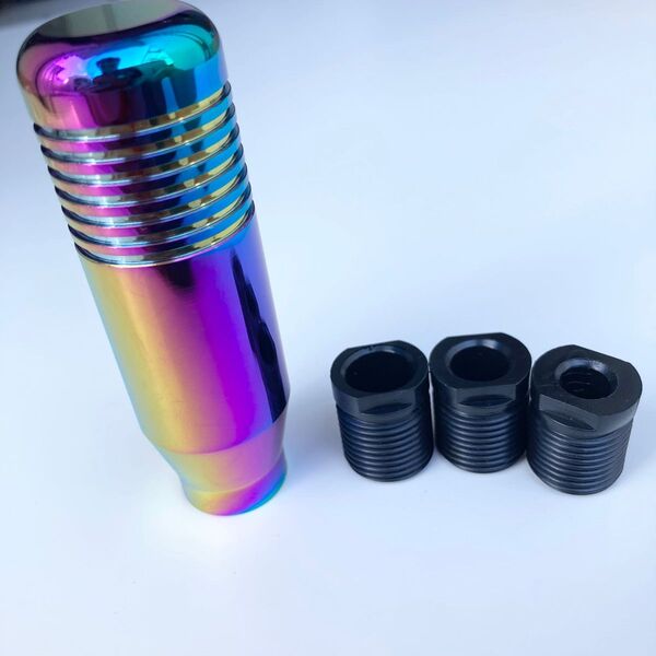 チタン風 シフトノブ 高級感 スポーツ系 ミッション 延長レバー 汎用 チタンカラー