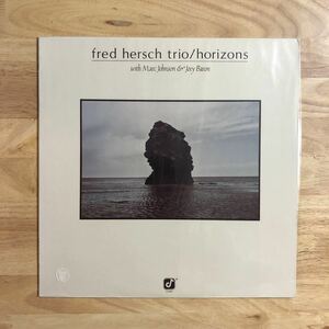 LP FRED HERSCH TRIO/HORIZONS[USオリジナル:初年度'85年PRESS:CS:CD廃盤:MARC JOHNSON(b)JOEY BARON(dr):PIANO TRIO名作]★ECM BILL EVANS