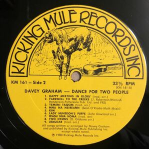 LP ウードやブズーキなど様々な弦楽器で制作された音の世界紀行 DAVEY GRAHAM/DANCE FOR TWO PEOPLE[US ORIG:80PRESS:PRO.STEFAN GROSSMAN]の画像4