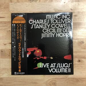 LP 見本盤 CHARLES TOLLIVER MUSIC INC./LIVE AT SLUGS' VOL.2[帯:解説:STANLEY COWELL,CECIL McBEE,JIMMY HOPPS:STRATA-EAST]★BLACK JAZZ