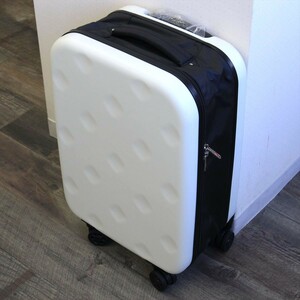 スーツケース キャリーケース 折りたたみ 1泊2日 拡張 機内持ち込み スリム 薄型 軽量 コンパクト 小型 旅行 トラベル ビジネス ホワイト01
