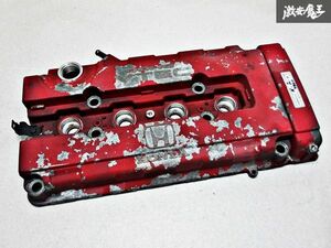 ホンダ 純正 DC2 インテグラ タイプR B18C エンジンカバー タペットカバー ヘッドカバー 赤系 EK4 EK9 EF9 EG6 シビック B16B 即納 棚I-2