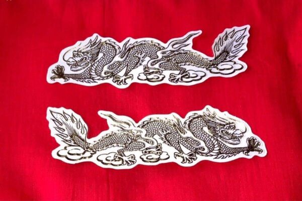 ステッカー 黄金の龍 特大 左右 各一枚づつ 合計2枚
