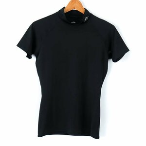 ティゴラ 半袖Tシャツ ハイネック ストレッチ スポーツウエア メンズ Mサイズ ブラック TIGORA