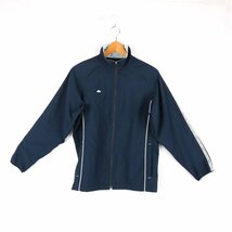 エレッセ ナイロンジャケット ジップアップ スポーツウエア レディース Lサイズ ネイビー ellesse_画像1