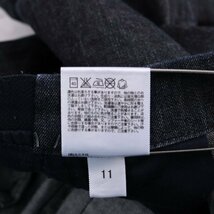 ユニクロ クロップドパンツ デニムパンツ ストレッチ レディース Lサイズ ネイビー UNIQLO_画像4