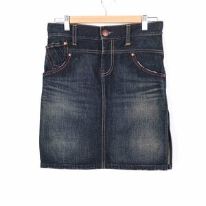 リーバイス デニムスカート ひざ丈 綿100％ ボトムス レディース XSサイズ ネイビー Levi's