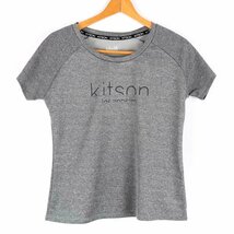 キットソン Tシャツ 半袖 練習着トレーニングウエア スポーツウエア トップス レディース Lサイズ グレー kitson_画像1