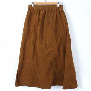  Logos Dayz long skirt corduroy outdoor wear lady's L size ocher LOGOS DAYS