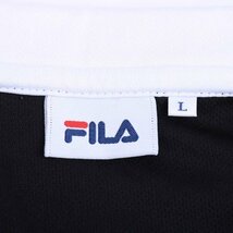 フィラ ポロシャツ 半袖 メッシュ スポーツウエア トップス レディース Lサイズ ブラック FILA_画像3